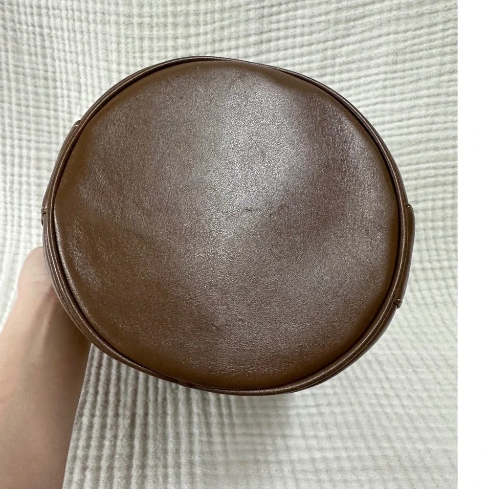 vintage Borbonese Redwall hobo bag quail eye pattern lambskin suede leather